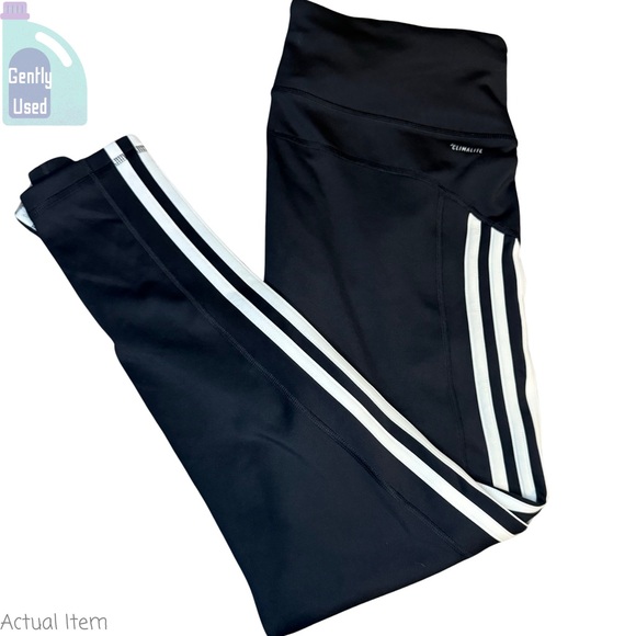 Adidas Climalite Compression Leggings Size Large 🖤🖤🖤 - Picture 4 of 5